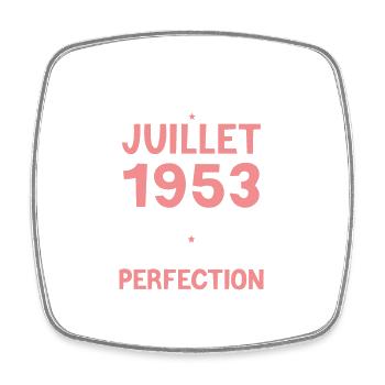 Cadeau anniversaire juillet 1953 - 70 ans en 2023 - Magnet carré - blanc - Devant