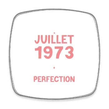 Cadeau d'anniversaire Juillet 1973 - 50 ans - Magnet carré - blanc - Devant
