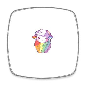 Je suis le mouton arc-en-ciel dans la famille LGBTQ Pride - Magnet carré - blanc - Devant