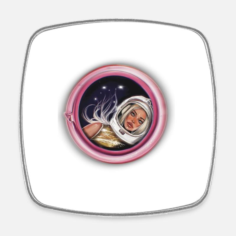 Stellar Blonde - Square fridge magnet - white