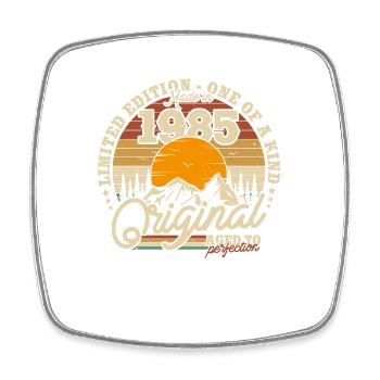 Cadeau Anniversaire 1985 - 38 ans - Magnet carré - blanc - Devant