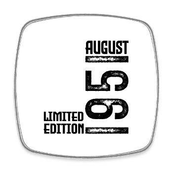 Gift August 1951. Birthday August 1951. August - Square fridge magnet - white - Front