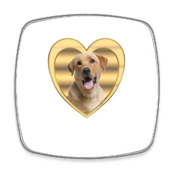 Labrador Retriever - Dog Lovers - Dogs Heart - Square fridge magnet - white - Front