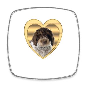 Lagotto Romagnolo - Dog Lovers - Dogs Heart - Square fridge magnet - white - Front