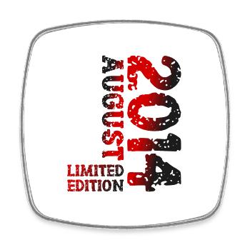 2014 August Limited Edition 9. Geburtstag Outfit - Viereckiger Kühlschrankmagnet - Weiß - Vorne