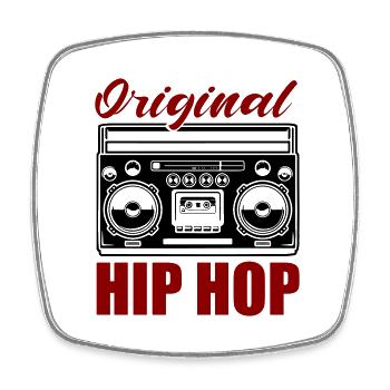 original hip hop - Viereckiger Kühlschrankmagnet - Weiß - Vorne