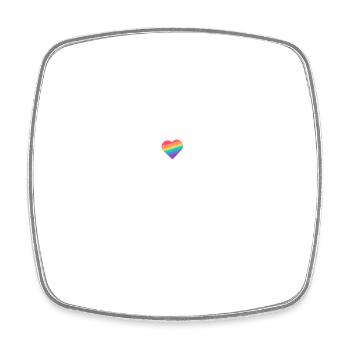 Free Dad Hugs Rainbow Gay Pride LGBT Bisexual Pun - Magnet carré - blanc - Devant