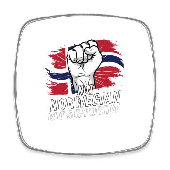 Pas norvégien mais pays norvégien de soutien - Magnet carré - blanc - Devant