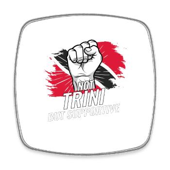 Pas Trini mais un pays de soutien à Trinidad Flag - Magnet carré - blanc - Devant