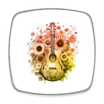 Hippie soul groovy Summer time Good vibes 70s 80s - Square fridge magnet - white - Front