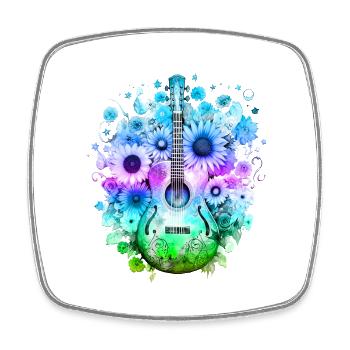 Hippie soul groovy Summer time Good vibes 70s 80s - Square fridge magnet - white - Front