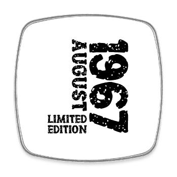 1967 August Limited Edition 56th Birthday Outfit - Square fridge magnet - white - Front