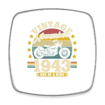 Geschenk Geburtstag 1943 80 Jahre - Viereckiger Kühlschrankmagnet - Weiß - Vorne