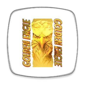 Eagle Head Gold Bird of Prey Bird Animal Nature - Square fridge magnet - white - Front