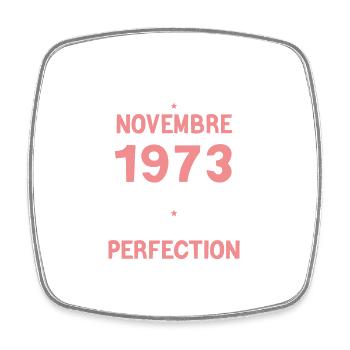 Cadeau Anniversaire Novembre 1973 50 Ans - Viereckiger Kühlschrankmagnet - Weiß - Vorne