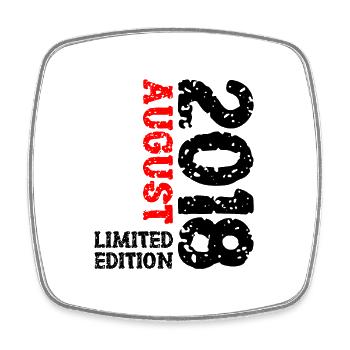 2018 August Limited Edition 5. Geburtstag Outfit - Viereckiger Kühlschrankmagnet - Weiß - Vorne