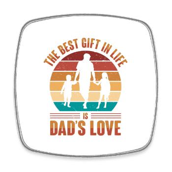 Bester Vater Aller Zeiten. Vaterschafts-papa-papa, - Viereckiger Kühlschrankmagnet - Weiß - Vorne