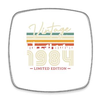 Vintage 1984 40 Jahre Geburtstagsgeschenk - Viereckiger Kühlschrankmagnet - Weiß - Vorne