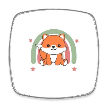 Hurra Ich Bin Jetzt Ein Kindergartenkind Fuchs - Viereckiger Kühlschrankmagnet - Weiß - Vorne