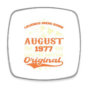 August 1977 Jubiläum 1977 Legenden August - Viereckiger Kühlschrankmagnet - Weiß - Vorne