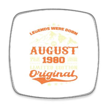 August 1960 Birthday 1960 legends August - Square fridge magnet - white - Front