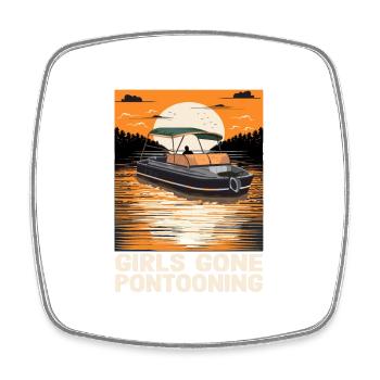Girls Gone Pontooning Girls Trip Drinking Party - Magnet carré - blanc - Devant