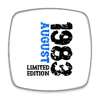 1983 August Limited Edition 40. Geburtstag Outfit - Viereckiger Kühlschrankmagnet - Weiß - Vorne