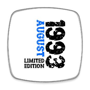 1993 August Limited Edition 30th Birthday Outfit - Square fridge magnet - white - Front