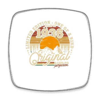 Cadeau d’anniversaire vintage et rétro 1936 87/88 - Magnet carré - blanc - Devant