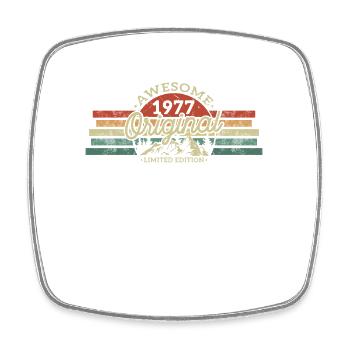 1977 Vintage Vintage Birthday Retro Gift - Square fridge magnet - white - Front