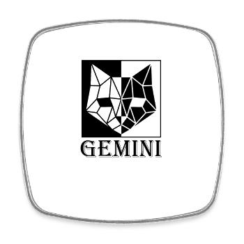 Gemini - Square fridge magnet - white - Front
