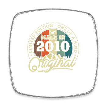 Cadeau Millésime 2010 - Magnet carré - blanc - Devant