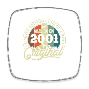Cadeau Millésime 2001 - Magnet carré - blanc - Devant