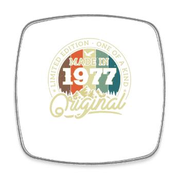Vintage 1977 Gift 46/47 Years - Square fridge magnet - white - Front