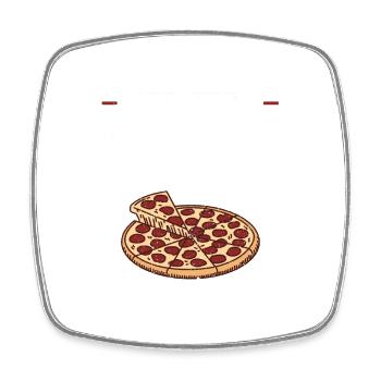 Pizza Italien Essen Pizzabäcker - Viereckiger Kühlschrankmagnet - Weiß - Vorne