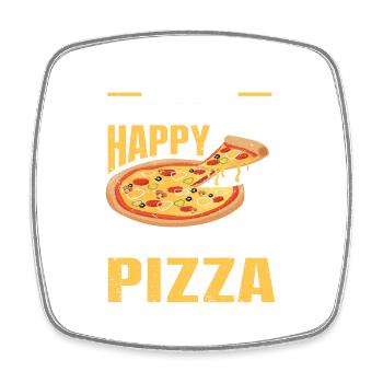 Pizza Italy Food Pizza Makers - Square fridge magnet - white - Front