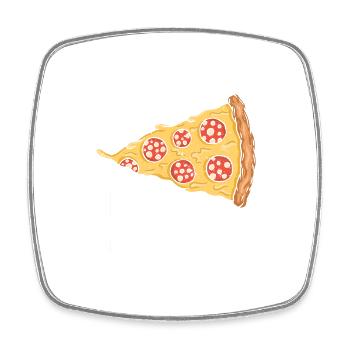 Pizza Italien Essen Pizzabäcker - Viereckiger Kühlschrankmagnet - Weiß - Vorne