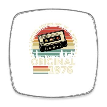 Vintage 1976 Geschenk - Viereckiger Kühlschrankmagnet - Weiß - Vorne