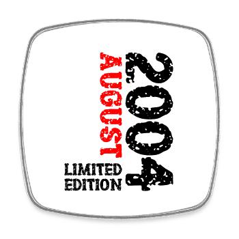 2004 August Limited Edition 19th Birthday Outfit - Square fridge magnet - white - Front