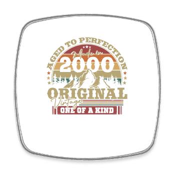 2000 Millésime original Unique parfaitement mûri - Magnet carré - blanc - Devant