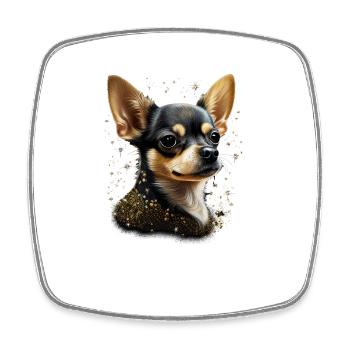 Chihuahua - Cute and beautiful coloured Dog Love - Square fridge magnet - white - Front