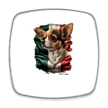 Chihuahua - Italien Flagge Italienisch Lustig Hund - Viereckiger Kühlschrankmagnet - Weiß - Vorne