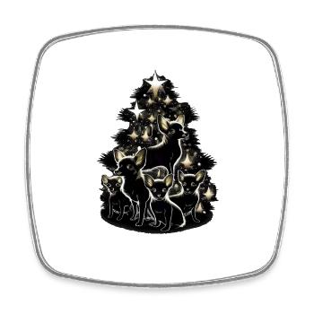 Chihuahua | Merry Christmas | X-Mas Tree | Cute - Square fridge magnet - white - Front
