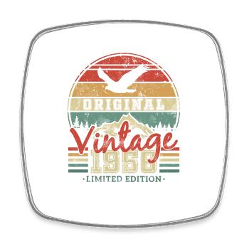 Original 1956 77/78 Years Vintage Birthday Retro - Square fridge magnet - white - Front