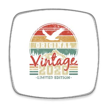 Original 2020 Vintage Birthday - Square fridge magnet - white - Front