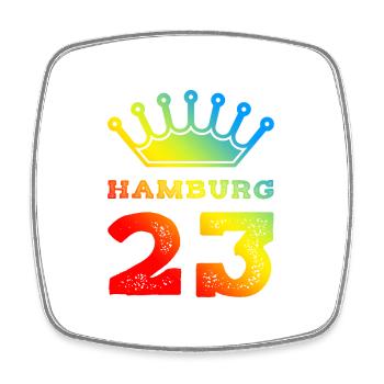 Hambourg 23 Maillot 2023 - Magnet carré - blanc - Devant