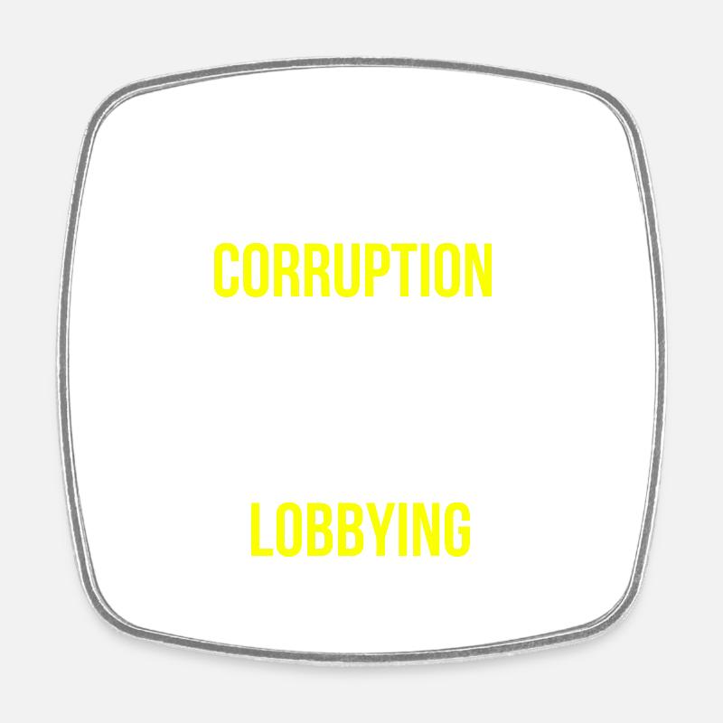 Politics English Language - Square fridge magnet - white