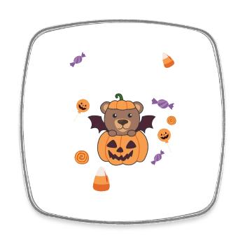 Bear Halloween échange sa sœur contre des bonbons - Magnet carré - blanc - Devant