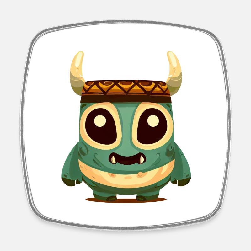 KiddyTikki - Square fridge magnet - white