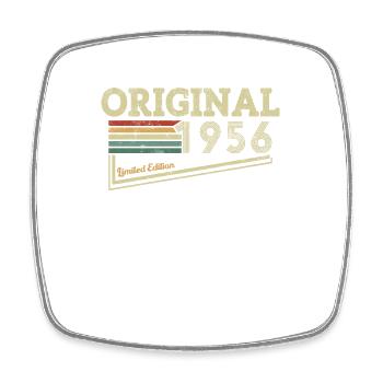 Vintage 1956 Cadeau d’anniversaire - Magnet carré - blanc - Devant